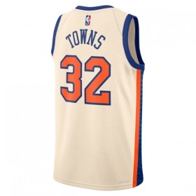 Män New York Knicks Tröja Karl Anthony Towns Nike 2025-26 City Edition Vit Swingman